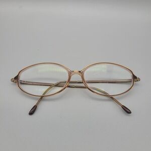 Vintage Silhouette SPX M1921 Oval Eyeglasses Amber Brown Frame 51-16
